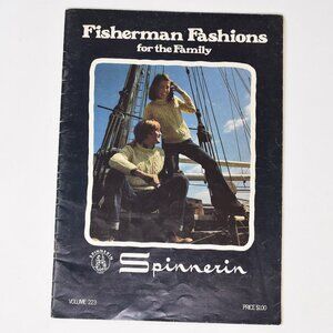 VTG Spinnerin Fisherman Fashions for Family DIY Instruction Book Knitting Patern